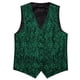 thumbnail image 4 of Conjunto de chaleco y corbata Barry.Wang de seda verde esmeralda para hombre, 4 of 5
