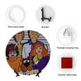 thumbnail image 5 of Lsque Scooby-Doo Pattern Ceramic Decorative Plate Decorative Plates with Display Stand Personalized Porcelain Plate Ceramic Ornaments for Wall Hanging Decoration-8in, 5 of 6