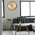 thumbnail image 3 of Metal Wall Hanging Clock Minimalism Silent Non-Ticking Mist Proof Round Battery Operated Easy to Read for Home Bedroom Office Kitchen Decoration Superficie de tón C perfecl Reloj de pared, 3 of 7