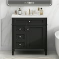 thumbnail image 4 of 30'' Bathroom Vanity with Top Sink, Modern Bathroom Storage Cabinet with 2 Drawers and a Tip-out Drawer,, 4 of 9