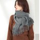 thumbnail image 2 of Bufanda para mujer, chal de invierno con tacto de cachemira, bufandas y chales de invierno de colores lisos y suaves, bufanda larga y suave cálida para invierno, 2 of 5