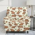 thumbnail image 2 of Renewold Capybara Beige Stretch Recliner Cover Universal 4 Pieces Recliner Sofa Cover Stay in Place Furniture Protector Home Decor for Pets, Dogs, Cats, Kids, 2 of 8