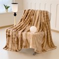 thumbnail image 1 of 100% Polyester Folded Winter Faux Fur Soft Faux Fur Rabbit Blanket for Home Decor 200*230CM 5, 1 of 5