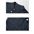 thumbnail image 5 of Daiosportswear Men'S Vintage Cable Knit Polo Relaxed Stretchy Soft Textured Shirt Short Sleeve Casual Summer Tee Navy L(L), 5 of 8