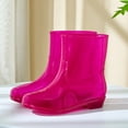 thumbnail image 2 of Daznico Women's Rain Boots Durable Adult Booties Stylish Transparent Rain Shoes,Size 6.5, 2 of 3