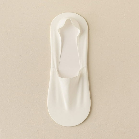Zhuge Chaussettes Invisibles pour Hommes Antidérapantes Décontractées Coupe Basse Bateau Lot de 10, Blanc