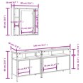 thumbnail image 4 of vidaXL 3 Piece Bathroom Cabinet Set Smoked Oak Engineered Wood, 4 of 5