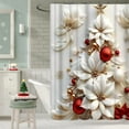 thumbnail image 5 of Darzheoy 3D Christmas Shower Curtain 59x71 Inch for Bathroom Decor Holiday Theme Partitions Waterproof Fabric, 5 of 6