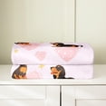 thumbnail image 4 of lokua Dachshund Throw Blanket for Kids Boys Girls,Cute Dog Fleece Blanket 30x40 inch,Cartoon Puppy Flannel Blanket,Pink Love Heart Bed Blanket for Baby,Pets,Leg Cover, 4 of 6