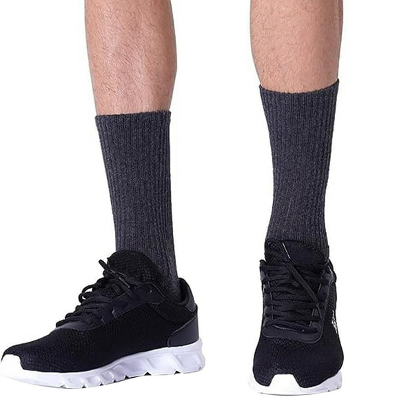 AZZAKVG Men'S Medium Tube Socks Solid Color Basketball Sport Autumn And Winter Long