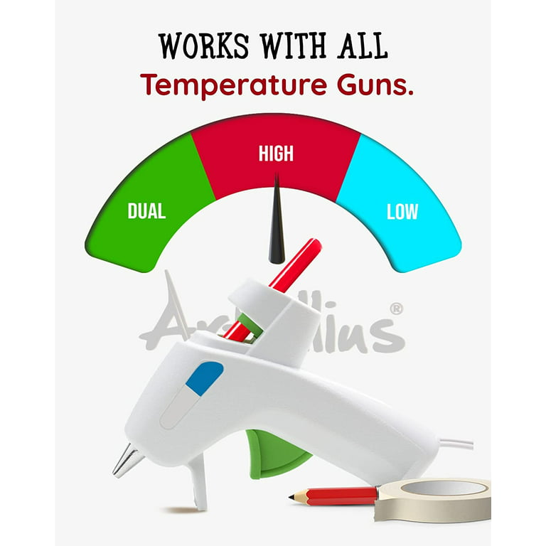 Artellius Mini Hot Glue Gun Sticks (Huge Bulk Pack of 200) 4 and 0.27  Diameter - Compatible with Most Glue Guns 200 Pack Clear