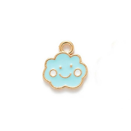 

TureClos Cloud Pendant Fashion Earrings Necklace Jewelry Homemade DIY Crafts Ornament Finding Handicraft Accessories for Woman Blue
