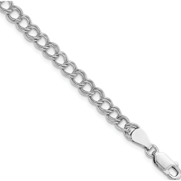 Sterling Silver Amore La Vita Rhodium-Pl Polished 8 Inch Charm Bracelet Made In Italy qg1162r-8