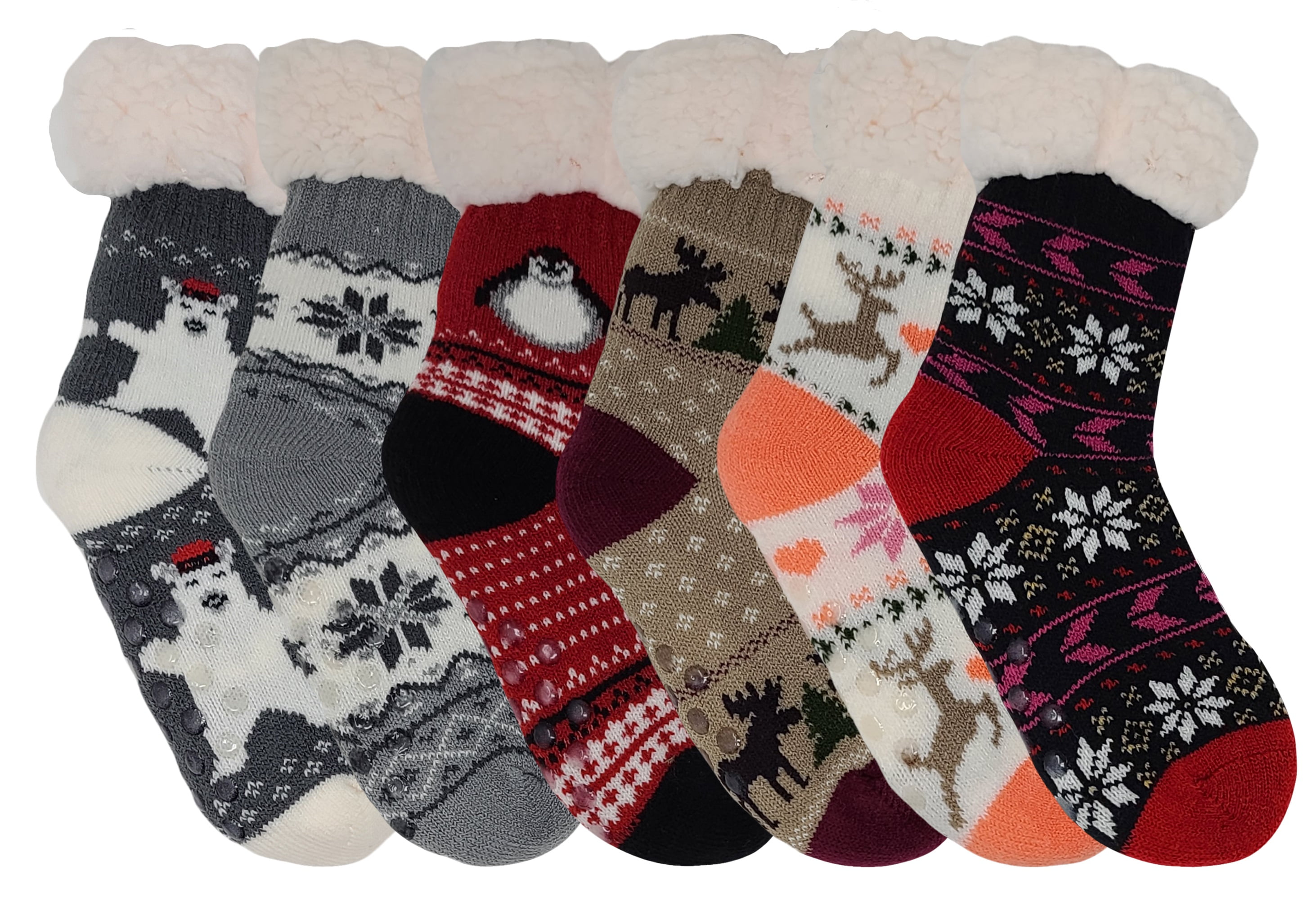 slipper socks fleece lined