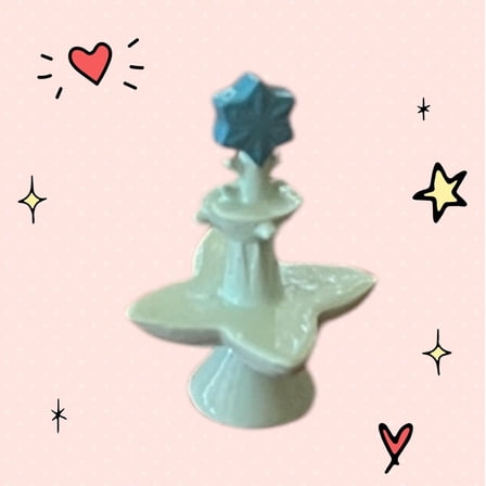 Doll Accessory Toy Fountain with Snowflake Detail on Top
