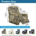 thumbnail image 7 of FKELYI Recliner Chair Slipcover 4 Pcs Covers for Reclinging Armchair Polynesian Floral Turtle Print Non-Slip Breathable Fitted Sofa Couch Covers Furniture Decor Protector, 7 of 7