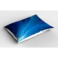 thumbnail image 2 of Ambesonne Blue Pillow Sham 2 Pack, Streaming Stars on Cyberspace, 26"x20", Sky Blue Royal Blue, 2 of 3