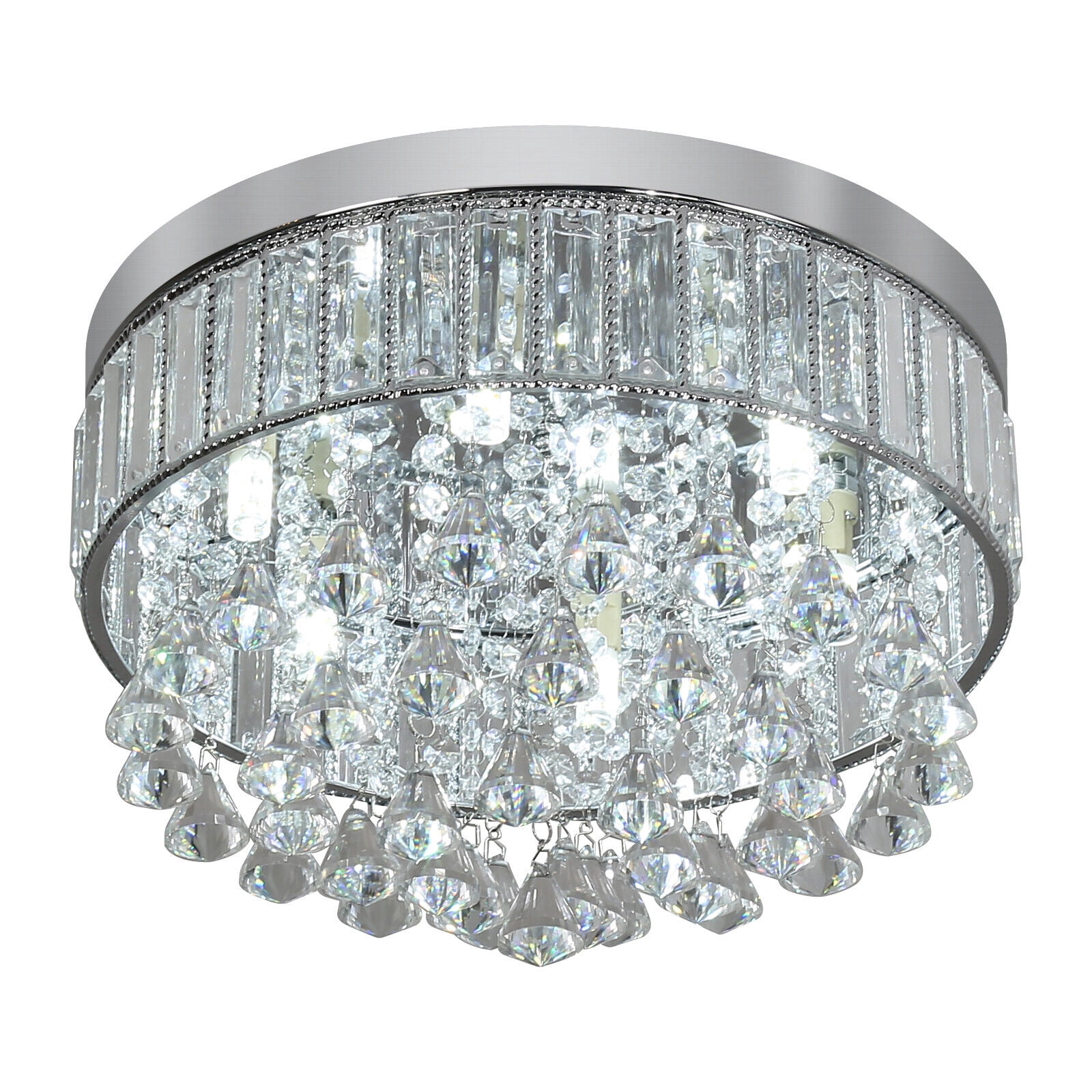 Round Ceiling Light, Modern Ceiling Mounted Lamp 13.77*9.45in for Indoor