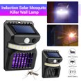 Solar Powered Mosquito Insect Killer LED Light Trap Fly Bug Zapper Lamp