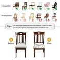 thumbnail image 5 of Stretch Chair Seat Covers Set of 4, Removable Washable Dining Chair Covers Anti-Dust Dining Room Chair Protector Cover Seat Cushion Slipcovers (4, Green Stripes), 5 of 6