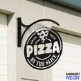 thumbnail image 2 of Handmadetneonsign Pizza Hanging Sign, Pizza Restaurant Outdoor Hanging Sign, Metal Business Sign 95640, 2 of 5