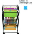 Natwind 3Tier Metal Rolling File Cart with Wheels for Letter Legal