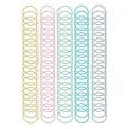 thumbnail image 1 of 100 Piezas de Cuerdas para el Cabello con Patrón Espiral para Mujeres y Niñas en Verde, Amarillo, Azul y Púrpura, 1 of 3