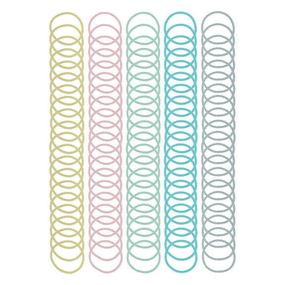 100 Pcs Spiral Pattern Hair Ropes for Women for Girls Green Yellow Blue Purple