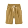 thumbnail image 4 of EnJoCho Kids Stretch Casual Shorts, Knee-Length Pants with Pockets, Elastic Waist Playwear for Spring Summer Fall Outdoor Activities, 4 of 9