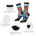 thumbnail image 3 of Picia Floral Truck Welcome Print Athletic Socks for Men & Women – Cushioned Moisture-Wicking Crew Socks for Sports, Running, and Training, Soft & Breathable Size 5-11, 3 of 6