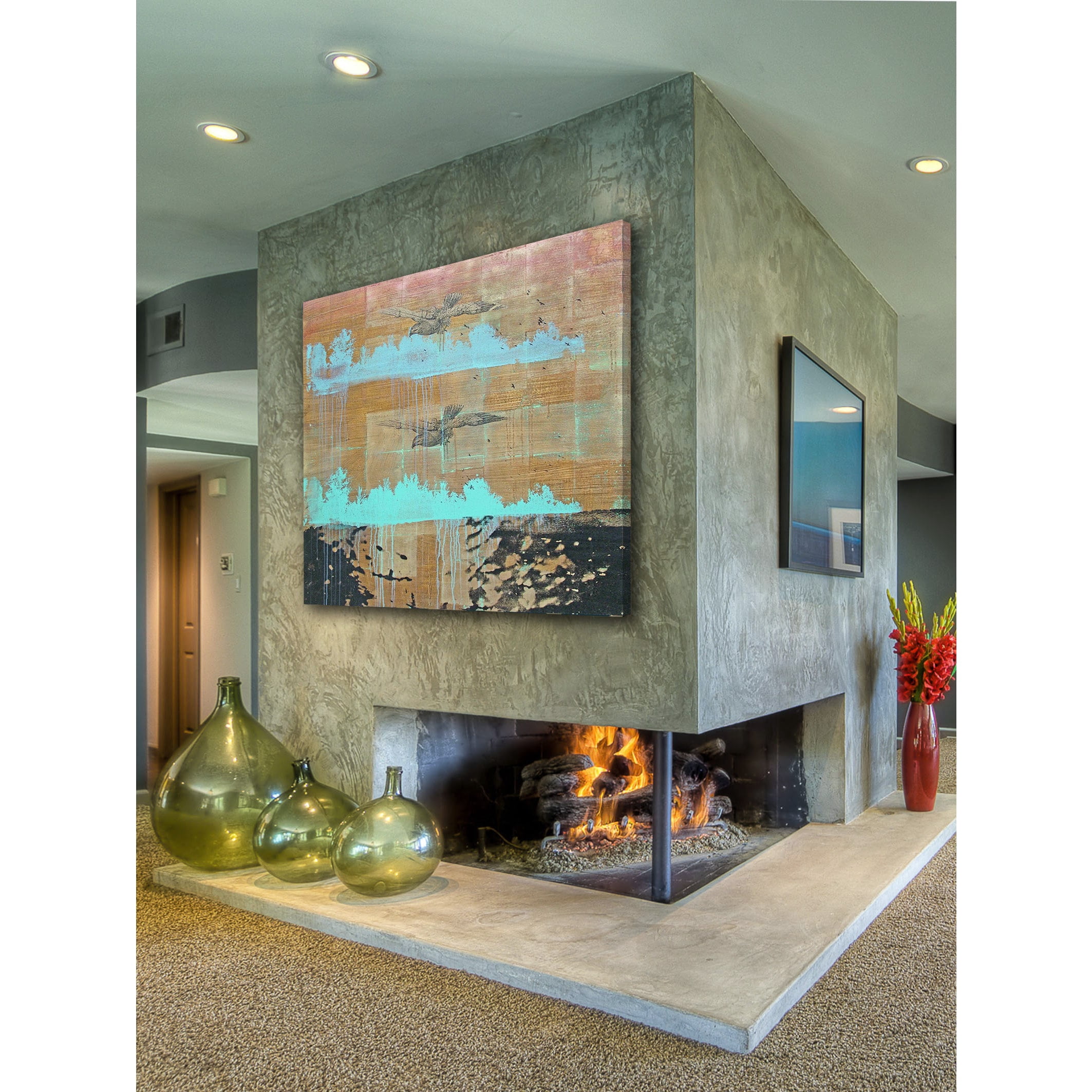 Marmont Hill "Gliding Augur" by Tracy Silva Barbosa Painting Print on Canvas
