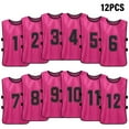 thumbnail image 2 of Tignapoo 12-Pack Adult Reversible Team Vests with Numbers 1-12 in Pink - Lightweight and Breathable Sports Jerseys for Football & Basketball Practice, 2 of 6