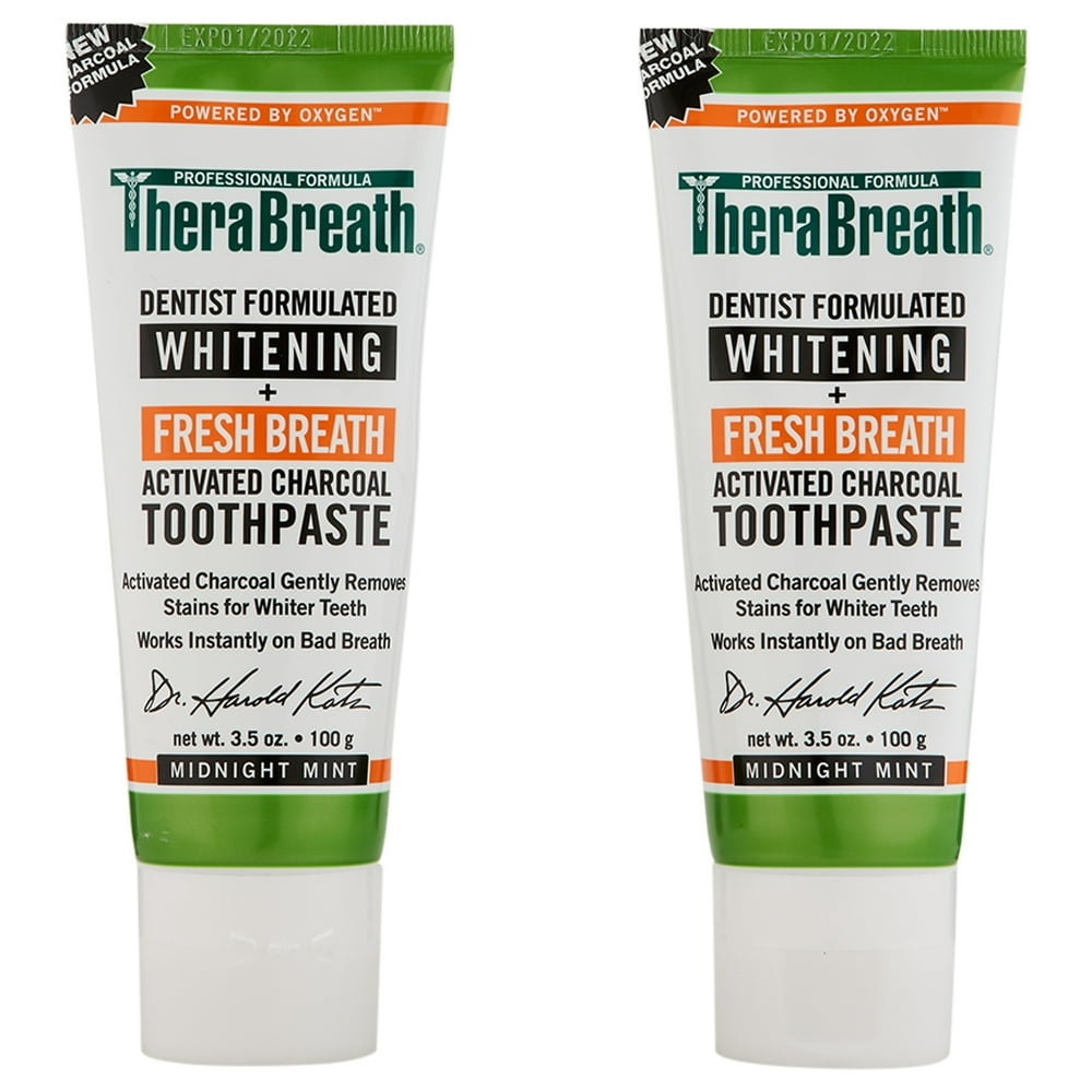 TheraBreath Whitening + Fresh Breath Charcoal Toothpaste 2 ...
