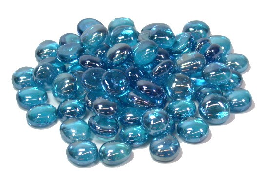 Glass Vase Gems Ice Blue 40 Pieces Walmart Com