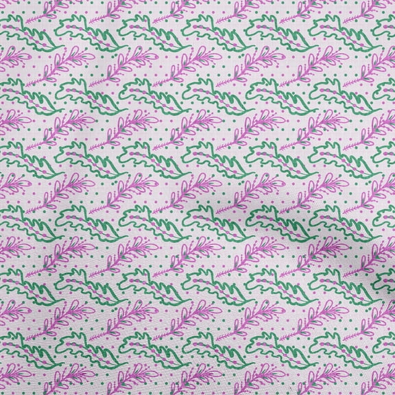 oneOone Polyester Spandex Green Fabric Leaves Sewing Fabric By The Yard Printed Diy Clothing Sewing Supplies 56 Inch Wide
