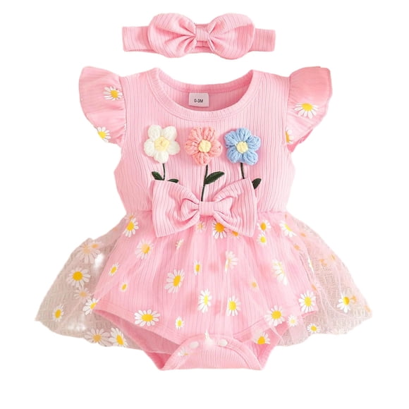 Akiihool Baby and Toddler Matching Outfits Baby baby-girls Cotton Long-sleeve Bodysuits (Pink,12-18 Months)