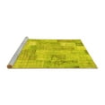 thumbnail image 2 of Ahgly Company Machine Washable Indoor Rectangle Patchwork Yellow Transitional Area Rugs, 3' x 5', 2 of 4
