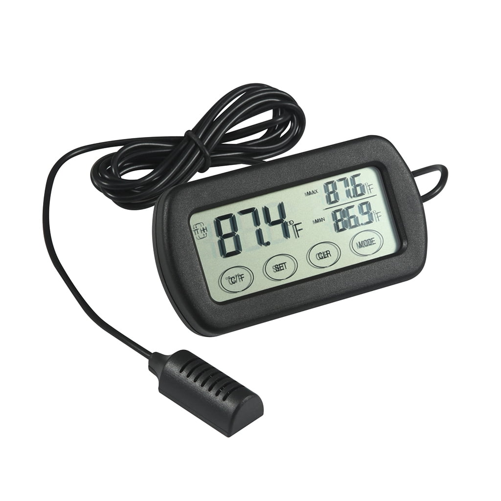 Large Screen Thermometer Hygrometer ℃/℉ Max/Min Indoor Outdoor Incubator Monitor 