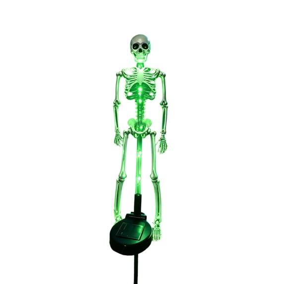 Yashow Elite Solar Skeleton Stake Lights, 25.59 inch Purple Glow Halloween Lawn Decorations Outdoor, Waterproof Skeleton Path Lights for Garden Yard Pathway Decor