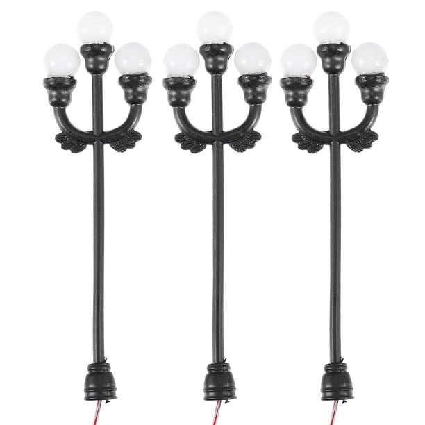EeaseMX Lámpara de mesa de arena de 3 piezas, modelo de farola de paisaje, modelo de lámpara de parque (3 lámparas)