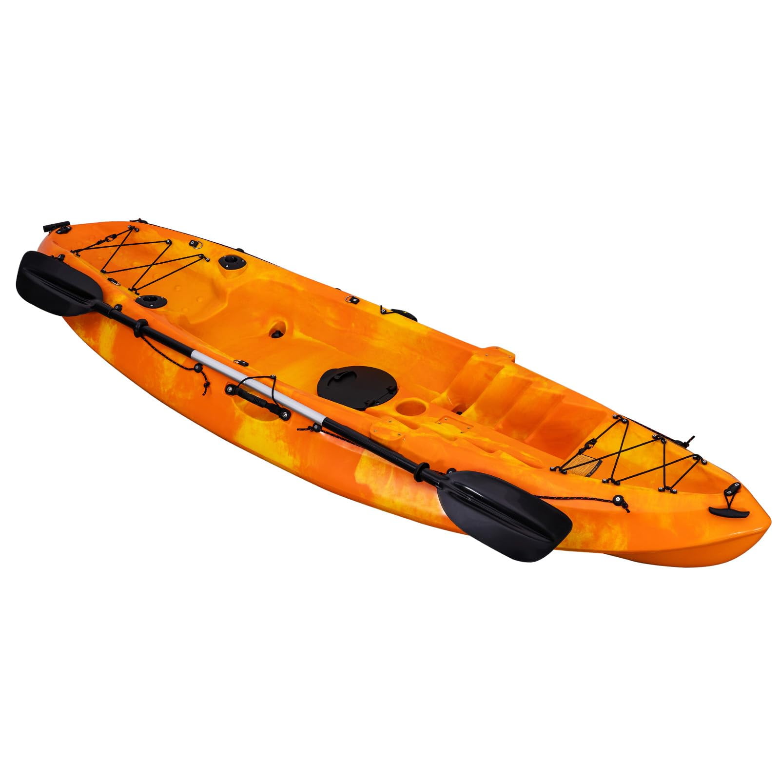 Sit-in Kayak,Recreational Lightweight Kayak with Paddle,Handle & Rod Holders,Weight Capacity,Puncture Resistant,1 & 2 Person Kayak for Adults,9.38 ft