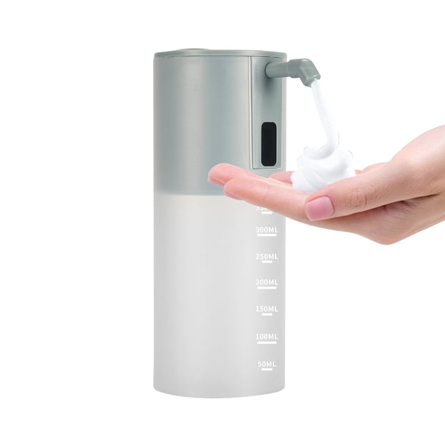 Zootealy 350mL Automatic Foaming Soap Dispenser Infrared Motion Sensor Touchless Foaming Soap Dispenser Battery Operated Desktop Sanitary Infrared Soap Dispenser for Home Kitche Toilet Office Hotel
