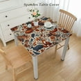 thumbnail image 2 of HAOXIT with and Pumpkins Vinyl Flannel Back Tablecloth 48''x48'', 2 of 7
