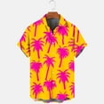 thumbnail image 4 of Cllios Hawaiian Shirts for Men Big and Tall Tropical Print Aloha Tops Loose Fit Lapel Collared Short Sleeve T-shirts Cotton Button Down Bowling Shirts with Pocket S-3XL, 4 of 5