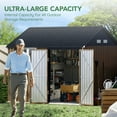 thumbnail image 7 of Outvue 10X8FT Outdoor Steel Storage Shed with Lockable Doors & Window, Ideal for Garden, Backyard, Patio Storage（Brown）, 7 of 7