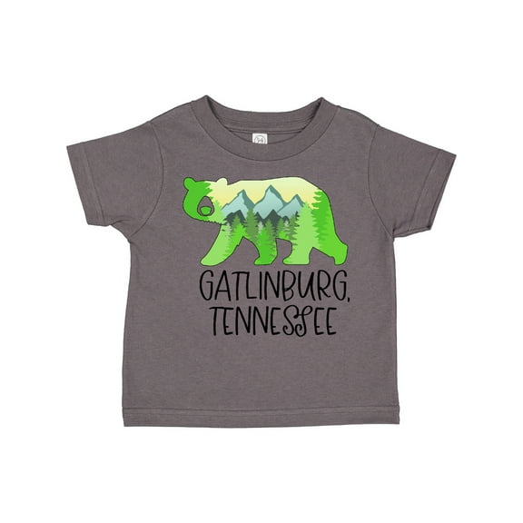 Inktastic Gatlinburg, Tennessee Mountains and Bear Shape Boys or Girls Toddler T-Shirt