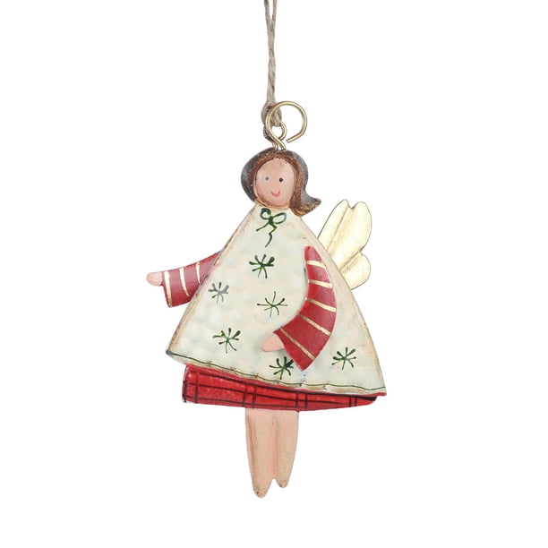 Decoración navideña Colgante de ángel pintado a mano Colgante para árbol de Navidad Accesorios