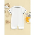 thumbnail image 5 of FEORJGP Toddler Baby Boys Girls Pajamas Rompers 0-2Y Infant Turn-Down Collar Jumpsuit Loungewear Short Sleeve Sleepwear Buttons Pocket Sleepers Bodysuits Loose Casual Soft Nightwear for Summer, 5 of 9