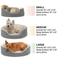 thumbnail image 2 of FurHaven Pet Products Faux Sheepskin & Suede Oval Pet Bed for Dogs & Cats - Gray, Small, 2 of 10