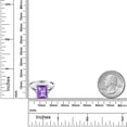 thumbnail image 6 of Gem Stone King 14K White Gold Purple Amethyst Solitaire Engagement Ring for Women (4.50 Cttw, Emerald Cut 11x9MM, Gemstone Birthstone), 6 of 6